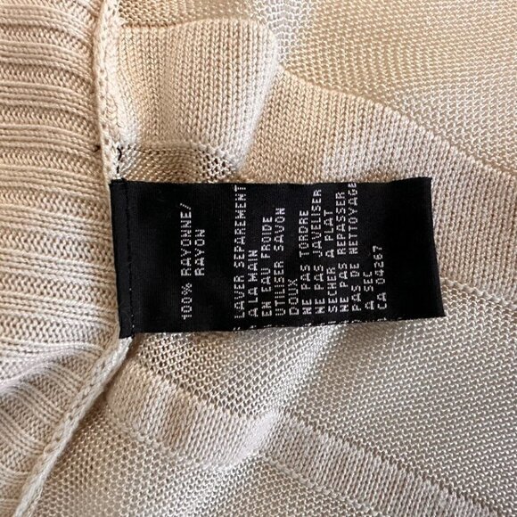 Les Collections Mat Womens Lightweight Open Knit Cardigan Size Medium Beige New - Picture 8 of 11